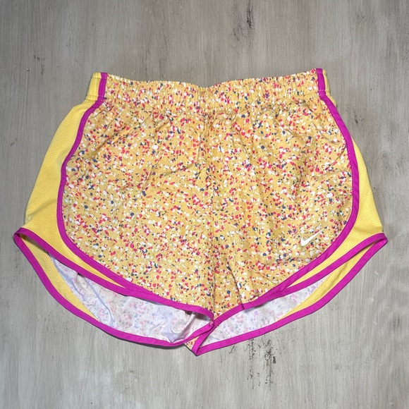 Nike Pants - Nike Yellow and Pink Speckled Shorts